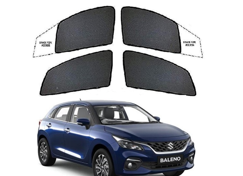 Premium  Fix type SunShade Curtain For Baleno  - Black